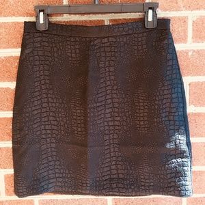 French Connection Black Textured Mini Skirt